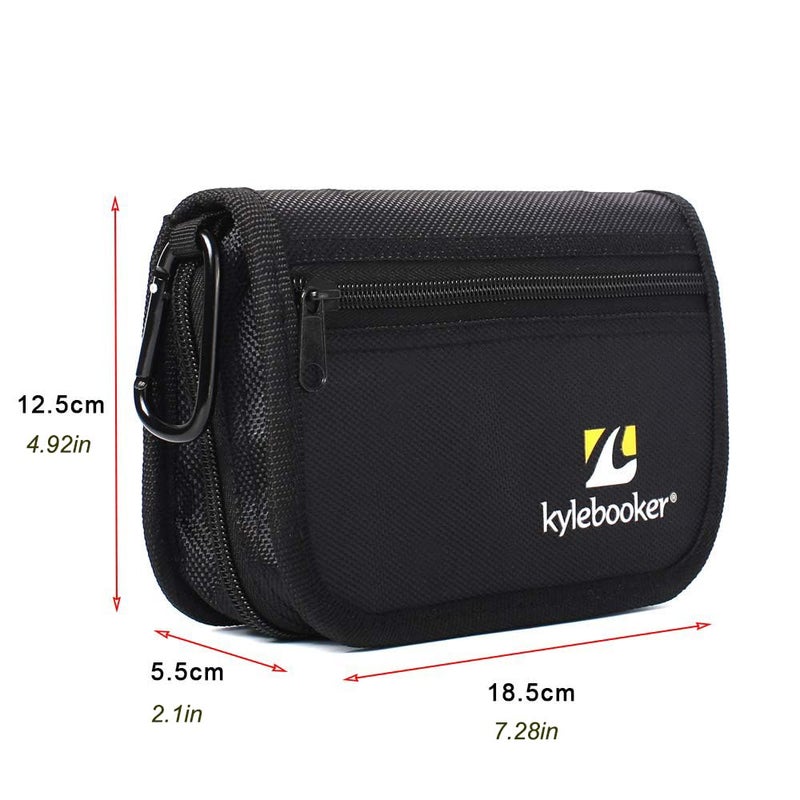 Kylebooker Fishing Lure Storage Bag Spinner Baits Wallet Case (Black) - Image 3